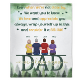 Enveloppez-vous dans ceci et considérez-le comme un gros câlin - Couverture personnalisée - Anniversaire, cadeau de fête des pères pour père, papa, papa, grand-père
